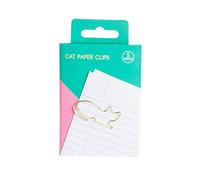Good Design Works Graffette Gatto, (Set di 5), Fil di Ferro, Oro, 39 x 27 x 1 mm