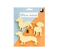 Good Design Works Note adesive per cani | include 3 disegni separati | Blocchi per appunti appiccicosi a forma di cane | Cuscinetti adesivi in carta novità | Forniture per ufficio | Carta per appunti, giallo