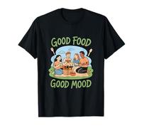 Good Food Good Mood Picnic Mano Lettered Art Maglietta