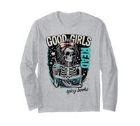 Good Girls Leggi Libri Spicy Cute Gothic Skeleton Halloween Maglia a Manica