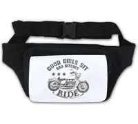 Good Girls Sit Bad Ride Marsupio Bianco