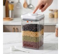 Good Grips POP Container - Contenitore ermetico per alimenti - Piccolo quadrato corto 1500 ml ideale per 450 g di zucchero di canna o zucchero a velo