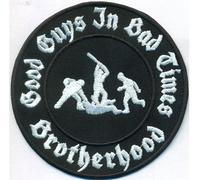 Good Guys in Bad times Brotherhood Teamwork Biker Boot Boys Patch ricamato distintivo