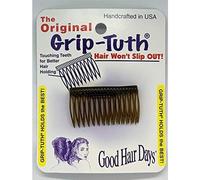 Good Hair Days Grip-Tuth - Pettini corti per capelli fini e sottili, accessori decorativi e per lo styling dei capelli (guscio di tartaruga, 2 pezzi, 1 ¾ pollici)