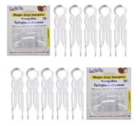 Good Hair Days Magic Grip - Forcine per capelli, 2 confezioni da 10 pezzi (20 aghi), cristallo