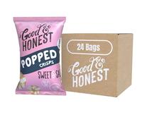 Good & Honest Patatine fritte, snack da pub senza glutine, patatine fritte multiple, 24 x 23 g (23 g x 24 sacchetti, dolci e salati)