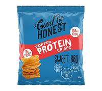 Good & Honest Patatine fritte proteiche, spuntini da pub senza glutine, sapore dolce del barbecue, 24 x 23g
