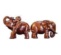 Good Luck Elephant Table Decoration - Fortune Home Decoration | Figurine Ornaments for Housewarming, Solid Wood Blessing Ornament with Smooth Detail, Home Figurine, Collectible Ornament for Display