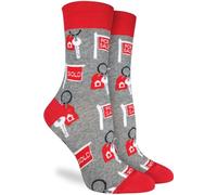 Good Luck Sock - Calzini da donna in stile immobiliare, colore: grigio, taglia: 5-9