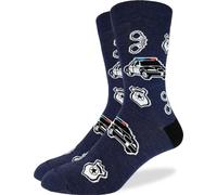 Good Luck Sock SNUNGPHIR Men's Police Crew Socks - Blue, Shoe Size 7-12