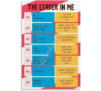 Good Manners Poster for Kids Helpful Habits Chart Childrens Behavior Guide Canvas Painting Wall Art for Home School Decor Gift(Framed,12x18inch(30x45cm))