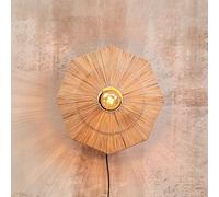 Good & Mojo GOOD & MOJO Applique Panama, color naturale, Ø 45 cm, con spina Good & Mojo