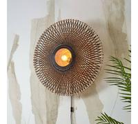Good & Mojo Good & Mojo Kalimantan a parete, nero/naturale, Ø 87cm Good & Mojo