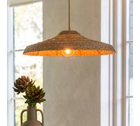 GOOD & MOJO Lampada a sospensione Santorini, Ø60cm, naturale, alghe marine, E27 Good & Mojo