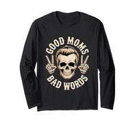 Good Moms Bad Words Scheletro Divertente dicendo Maglia a Manica