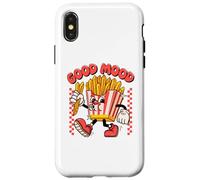 Good Mood, Funny Food, Fast Food finger chips, French fries Custodia per iPhone X/XS