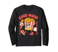 Good Mood, Funny Food, Fast Food Finger Chips, French Fries Maglia a Manica