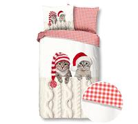 Good Morning! Biancheria da letto in flanella, 2 pezzi, copripiumino 140 x 220 cm, federa 60 x 70 cm, invernale 6949.99.01 Multi