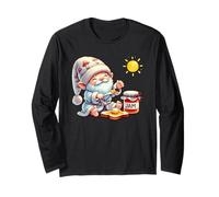 Good Morning Gnome With Jam Jar For Teacher Summer Break Maglia a Manica