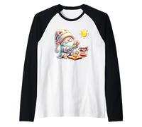 Good Morning Gnome With Jam Jar For Teacher Summer Break Maglia con Maniche Raglan