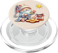 Good Morning Gnome With Jam Jar For Teacher Summer Break PopSockets PopGrip per MagSafe