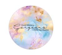 Good Morning Gorgeous- Adesivo rotondo con scritta "Hello Handsome", 3,8 cm, con scritta positiva, per laptop, computer, tazze, buste, sigilli, bottiglia d'acqua, zaino, 100 pezzi