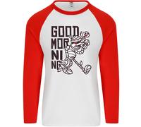 Good Morning Mamma Caffè Halloween Uomo L/S Baseball T-Shirt