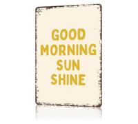 Good Morning Sunshine Tin Wall Sign 12x8 Inch