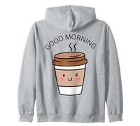 Good Morning - Tazza da caffè con Scritta Good Morning, per Uomini e Donne Felpa con Cappuccio