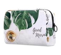 Good Morning Tea & Leaves Trousse per cosmetici, da donna, borsa da viaggio per articoli da toeletta grande, pratica borsa organizer con cerniera, Multi, 18.5x7.5x13cm/7.3x3x5.1in, Beauty case