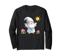 Good Morning Teacher Gnome For Women And Men Lazy Days Maglia a Manica