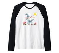 Good Morning Teacher Gnome For Women And Men Lazy Days Maglia con Maniche Raglan
