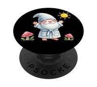 Good Morning Teacher Gnome For Women And Men Lazy Days PopSockets PopGrip Adesivo