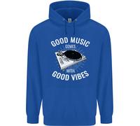 Good Music Vibes Dj Decks Vinile Giradischi Bambini Felpa con Cappuccio