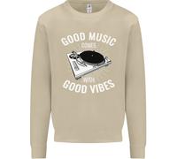 Good Music Vibes Dj Decks Vinile Giradischi Uomo Felpa Maglione