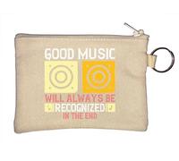 Good Music Will Always be recognized in The end Portachiavi Portamonete Beige, Beige, Taglia unica