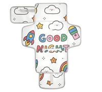 Good Night Cartoon Colorful Rockets Riutilizzabili Fasciatoio Pad con Tasca in Tessuto Impermeabile Fasciatoio Leggero e Pieghevole Cambiador de pa?ales para Bebes