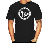 Good Night Left Side Summer Cloth Popular Pullover Men's Crewneck T-Shirt Short Sleeve Top Unisex Pure Cotton Tee Black S