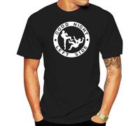 Good Night Left Side T Shirt Men Short-Sleev Tee Novelty Funny Graphic Tshirts Fashion Streetwear Ropa Hombre Camisetas Black L