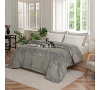 Good Nite Coperta in pile Coperta forcina-Sherpa Coperta per la casa Calda e morbida coperta invernale per divano e divano Black 130x150cm