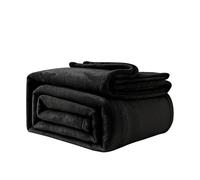 Good Nite Coperta in pile soffice, 200 x 230 cm, per divani, morbida, grande, per adulti, lavabile in lavatrice (nero, king size)