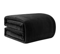 Good Nite Plaid Coperta Pile Singolo 150 x 200 cm - Coperta Plaid Super Morbida, Coperta Calda Invernale, per Plaid Divano, Copriletto, Nero