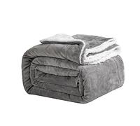 Good Nite Coperta Plaid 200x230 cm da letto in Flanella Sherpa Blanket,leggera,tinta unita,per divano