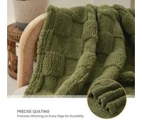 Good Nite Flush with Plaid Pattern Warm and Cozy Day coperta e coperta per divano per interni ed esterni inverno e autunno
