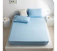 Good Nite Lenzuolo con angoli da 25 cm extra profondo, morbido e traspirante, lavabile in lavatrice, lenzuola con angoli, per letto singolo, matrimoniale, king size, super king size (blu, super king)