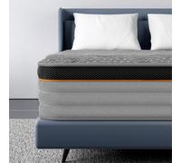 Good Nite Materasso singolo 25,4 cm di profondità 9 zone in schiuma a molle insacchettate 0,9 m materasso ibrido medio rigido comfort materasso singolo supporto bordo grigio 90 x 200 x 25 cm