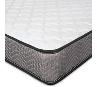 Good Nite Materasso singolo 90 x 190 x 18 cm con materasso a molle medio rigido con memory foam e tessuto trapuntato traspirante 3D a maglia resistente al fuoco