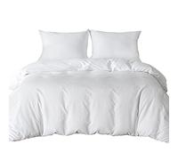 Good Nite Set copripiumino king size con 2 federe in morbido microfibra di poliestere (bianco)