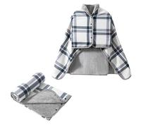 Good Nite SW-Blanket GY Poncho e Mantelle in Maglia, Blu, Etichettalia Unica Donna