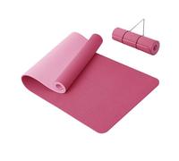 Good Nite Tappetino da yoga spesso 10 mm, in TPE, antiscivolo, per palestra e pilates, 183 x 61 x 1 cm, colore: rosso prugna e rosa